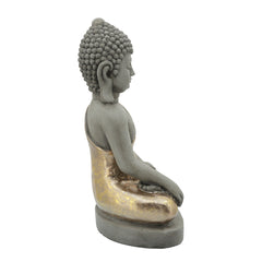 Resin, 24"H Sitting Buddha, Gray