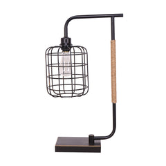 Metal 22" Task Lamp W/Cage Shade, Black - Kd