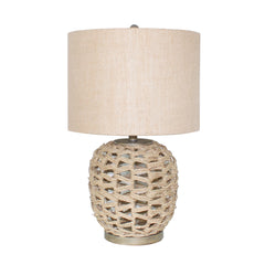 Rope 25" Table Lamp, Beige