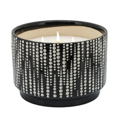 7" Dots Scented Candle, Black