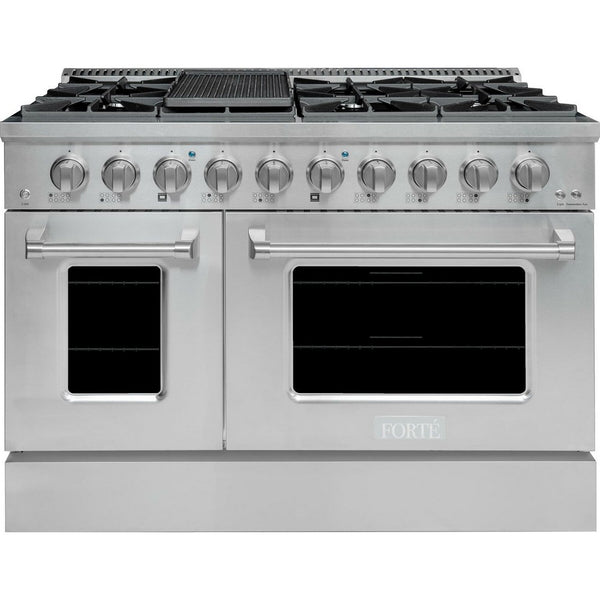 Forte 48 Inch Natural Gas Freestanding Range 8 Burner - FGR488BSS ...
