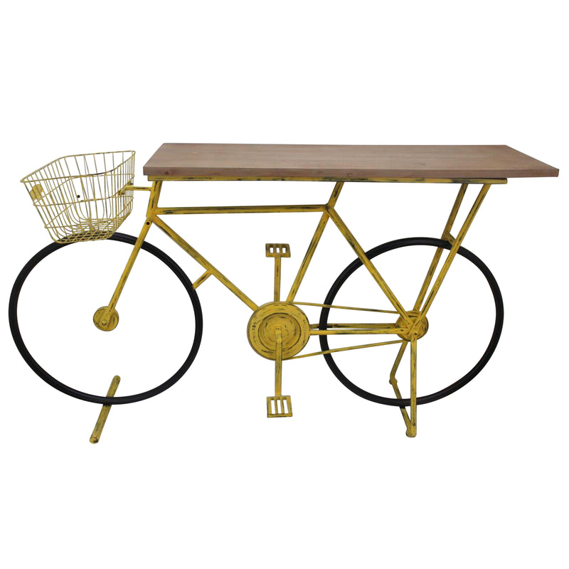 Bicycle Console Table,Yellow