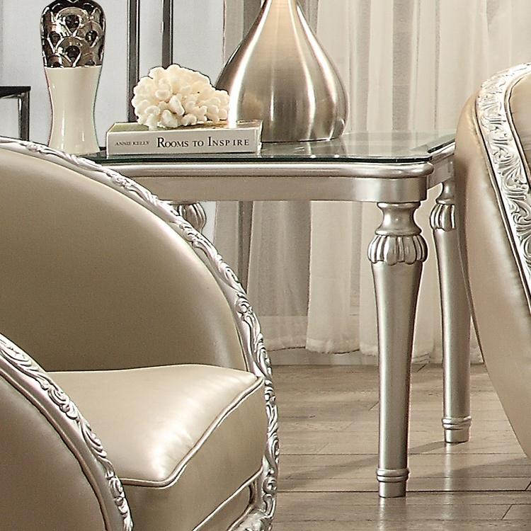 Homey Design Luxury Hd-13009 - End Table-Iron Home Concepts