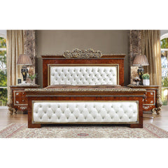 Homey Design Luxury Hd-1803 - Ck 5Pc Bedroom Set-Iron Home Concepts