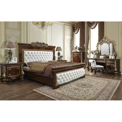 Homey Design Luxury Hd-1803 - Ck 5Pc Bedroom Set-Iron Home Concepts