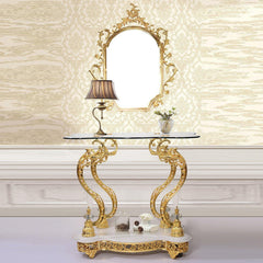 Homey Design Luxury Hd-263 - Console With Mirror-Iron Home Concepts