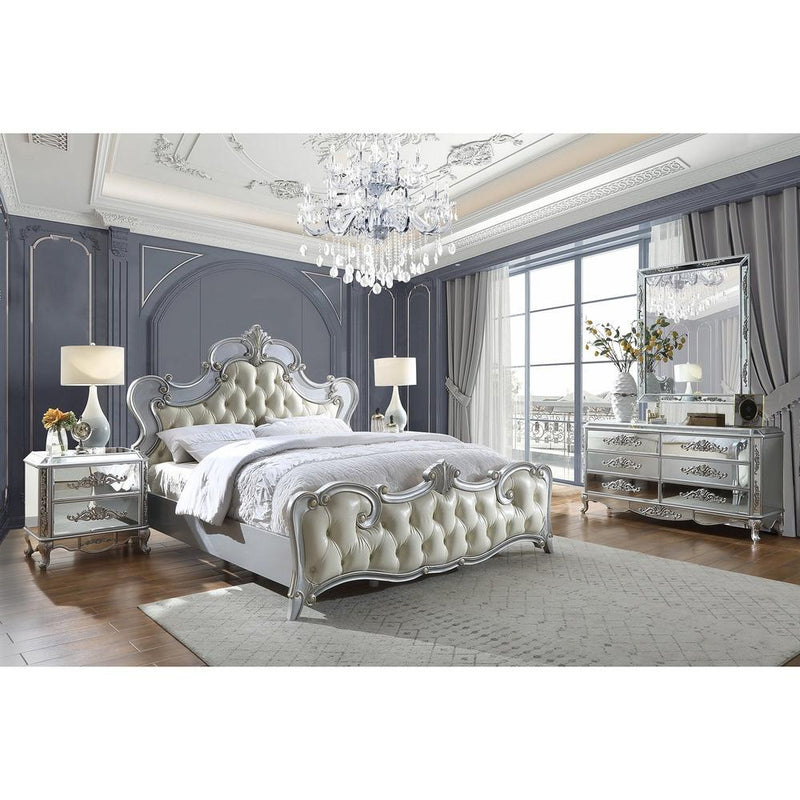 Homey Design Luxury Hd-6036 - Ck 5Pc Bedroom Set-Iron Home Concepts