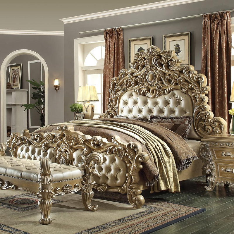 Homey Design Luxury Hd-7012 - Ck Bed-Iron Home Concepts