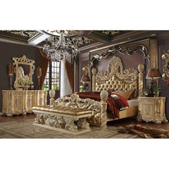 Homey Design Luxury Hd-7266 - Ck 5Pc Bedroom Set-Iron Home Concepts