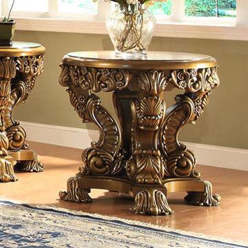 Homey Design Luxury Hd-8008 - End Table-Iron Home Concepts