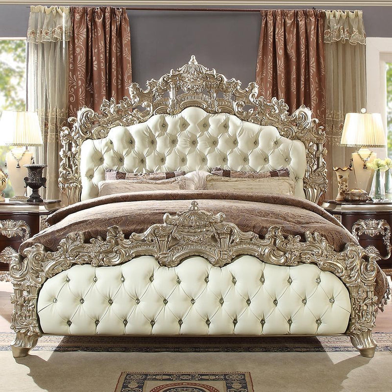 Homey Design Luxury Hd-8017 - Ck Bed-Iron Home Concepts