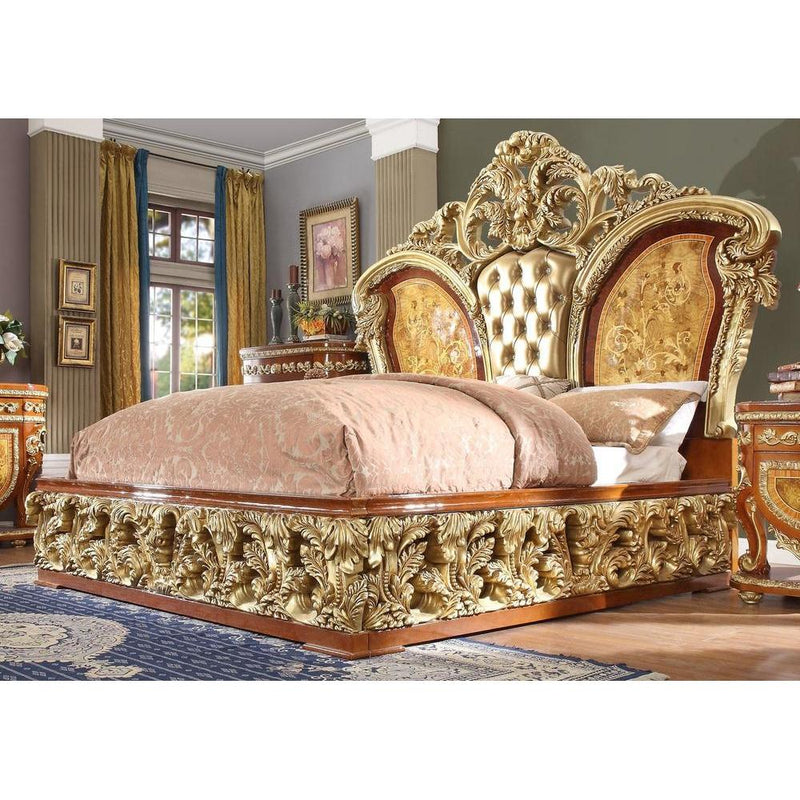 Homey Design Luxury Hd-8024 - Ek Bed-Iron Home Concepts