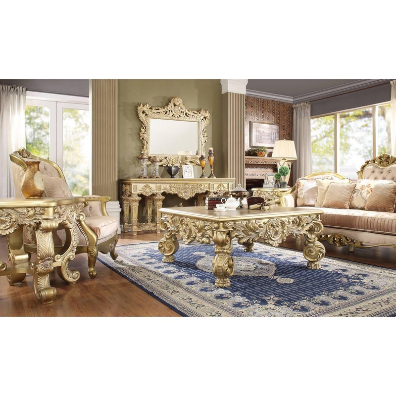 Homey Design Luxury Hd-8086 - 3Pc Coffee Table Set-Iron Home Concepts