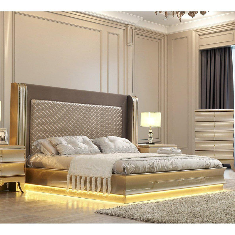 Homey Design Luxury Hd-925 - Bed(Ck:74*86)-Iron Home Concepts