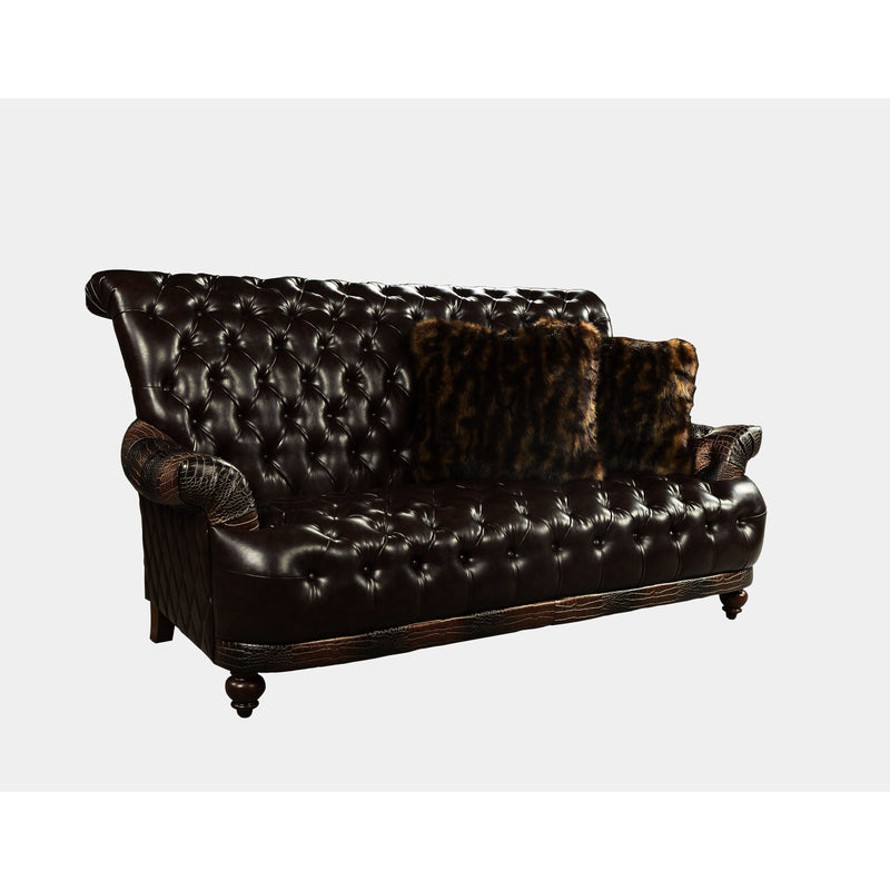 AFD Home Aussie Micro Leather Faux Gator Love Seat