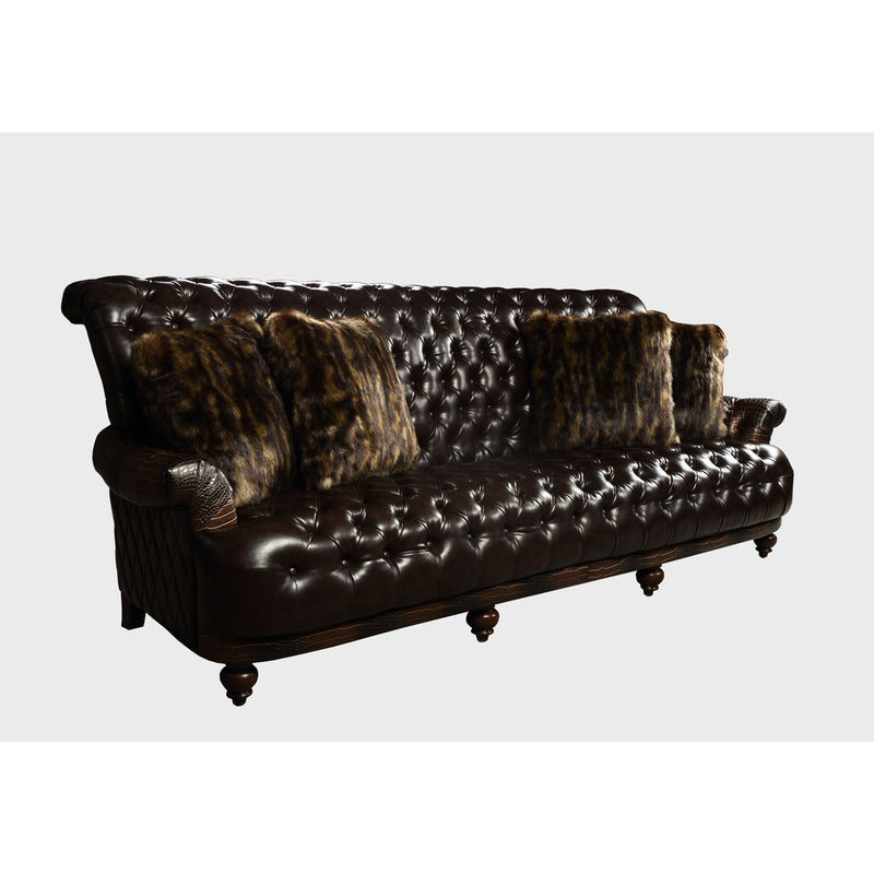 AFD Home Aussie Micro Leather Faux Gator Sofa