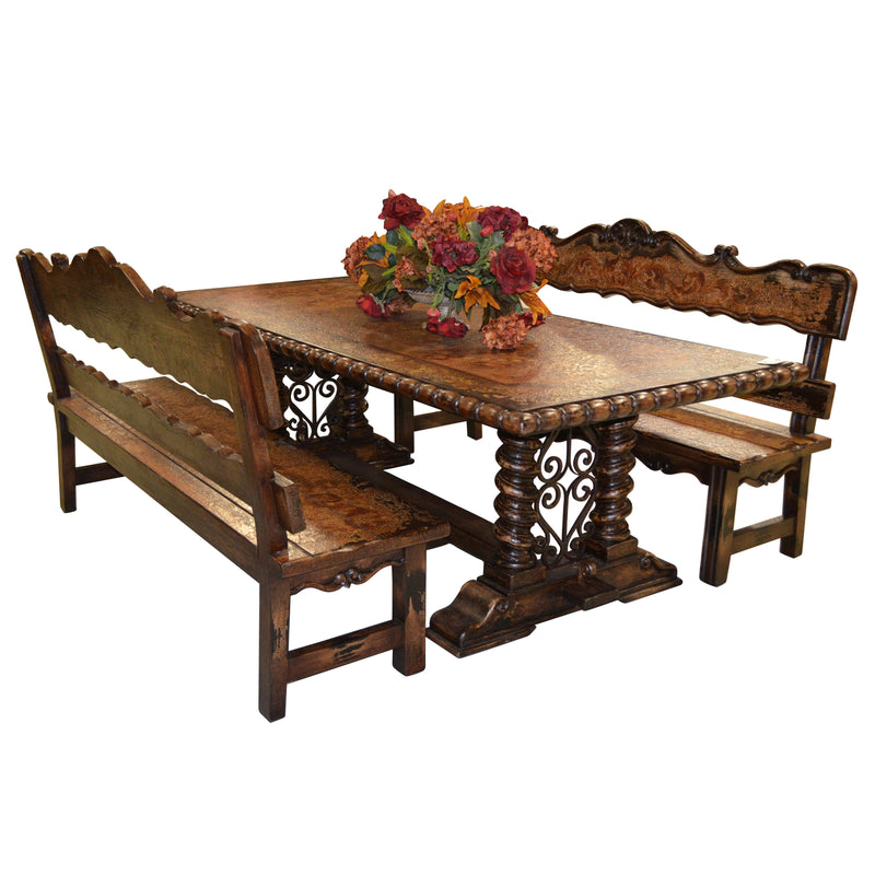 AFD Home Belruse Bench Dining Table Set of 3 (KIT)