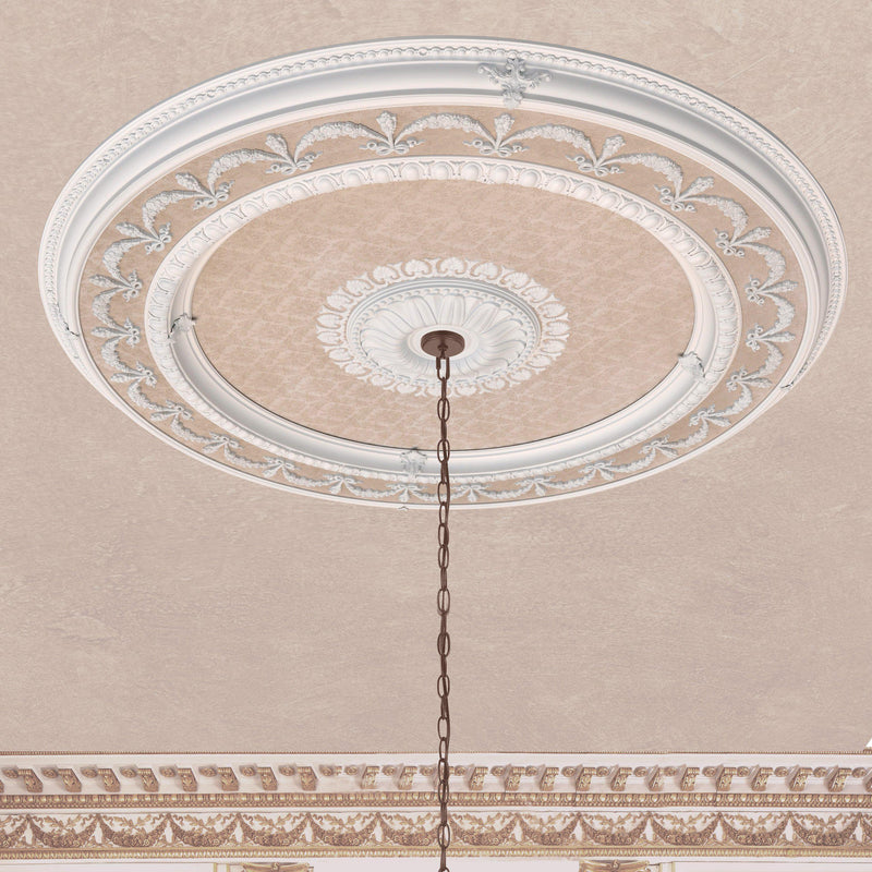 AFD Home Blanco Wreath Round Chandelier Ceiling Medallion 63