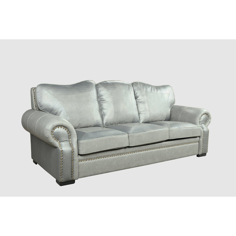 AFD Home Botswana Croc And Leather Gray Sofa