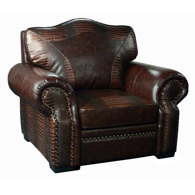 AFD Home Botswana Croc and Micro Leather Chair