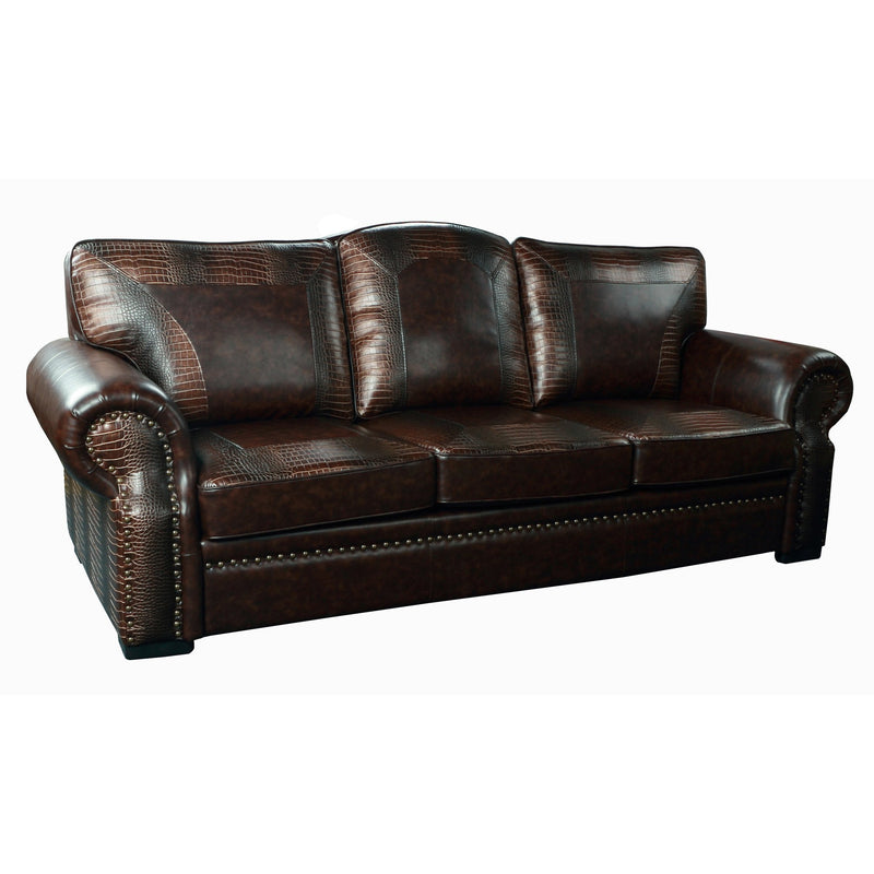 AFD Home Botswana Croc and Micro Leather Sofa