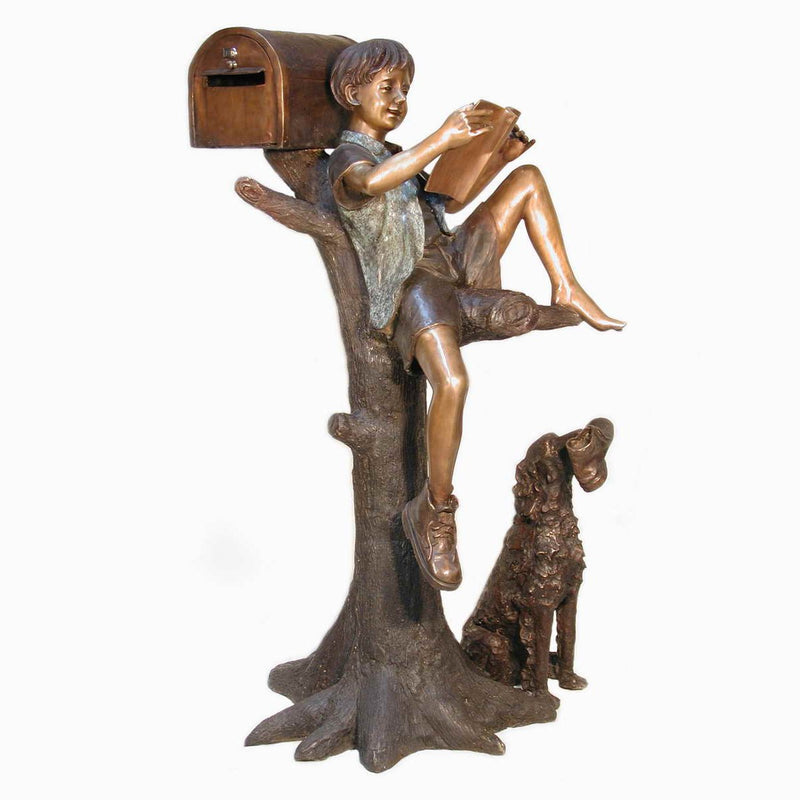 AFD Home Boy on Tree with Working Mailbox 61 Inch