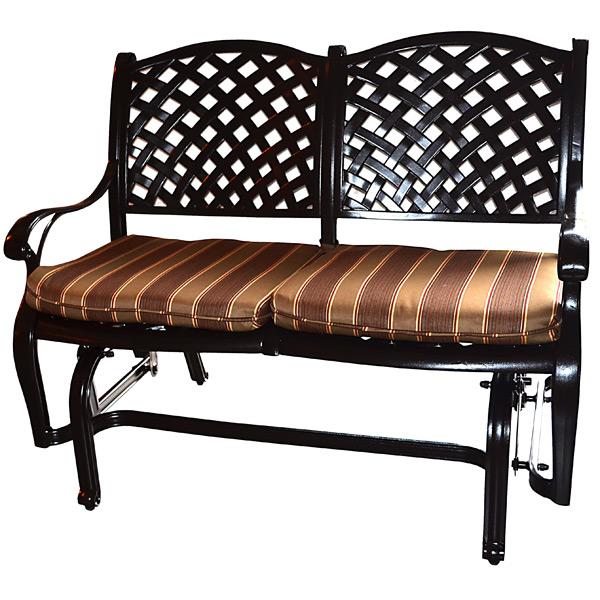 AFD Home Brentwood Outdoor Aluminum Bench Glider