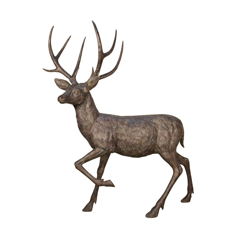 AFD Home Bronze Buck Standing 62 Inches Long