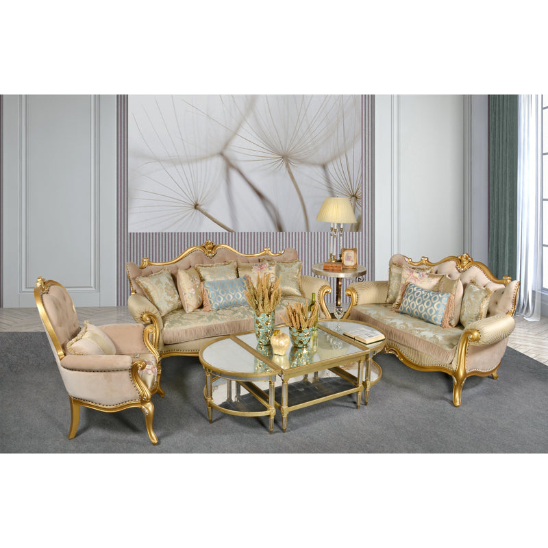 AFD Home Canary Royale Beige Sofa Set of 3 (KIT)