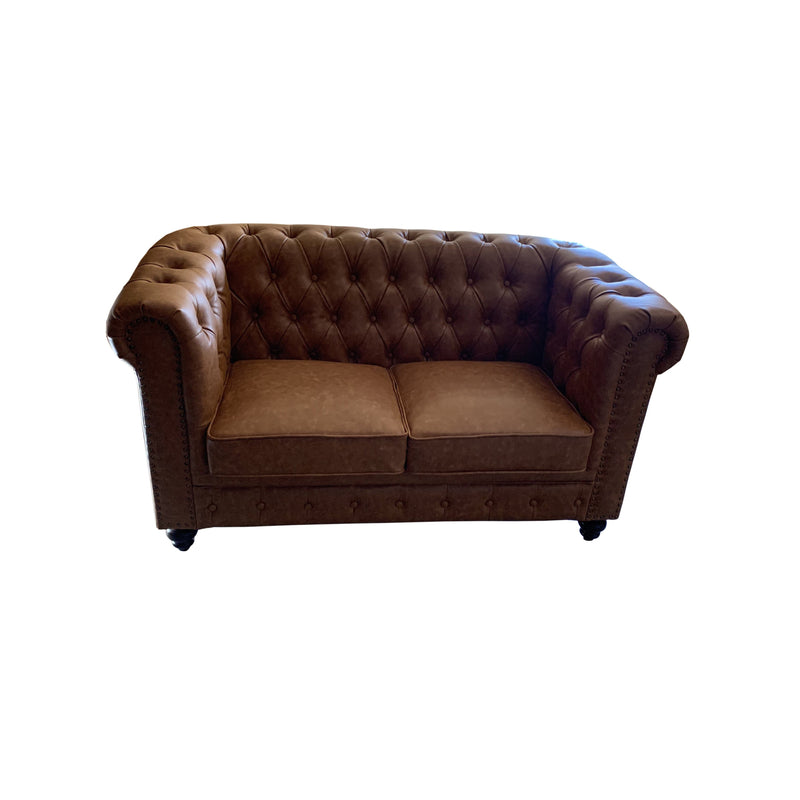 AFD Home Classic Chesterfield Loveseat Tan