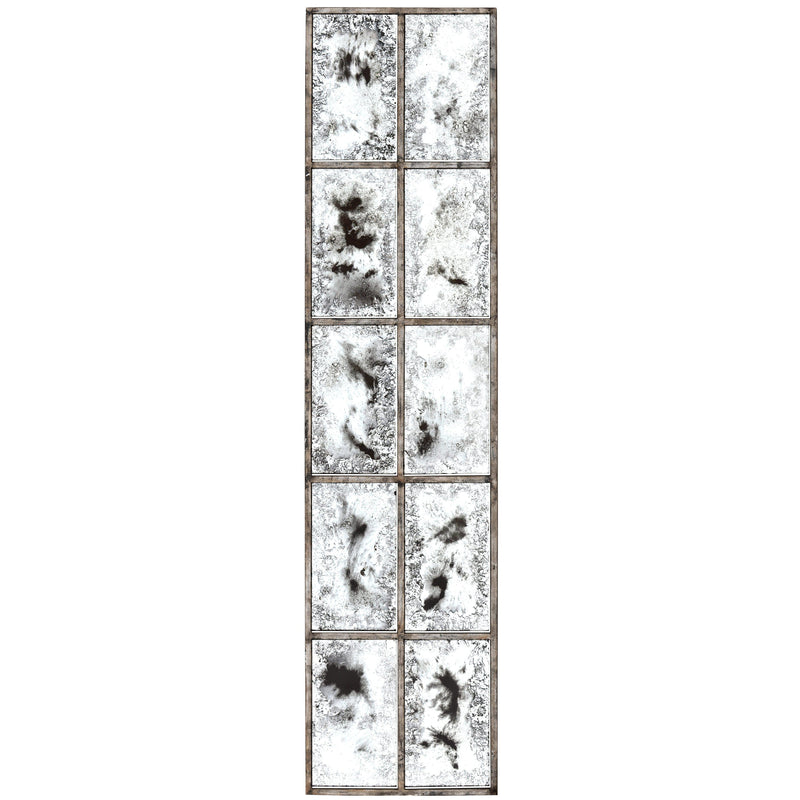 AFD Home Eglomise Silver Large Wall Panels 23.5 X 98