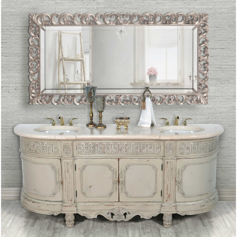 AFD Home Essex Parchment Double Vanity 84 inch