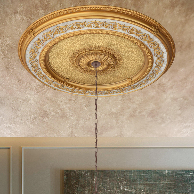 AFD Home Golden Dream Round Chandelier Ceiling Medallion 60