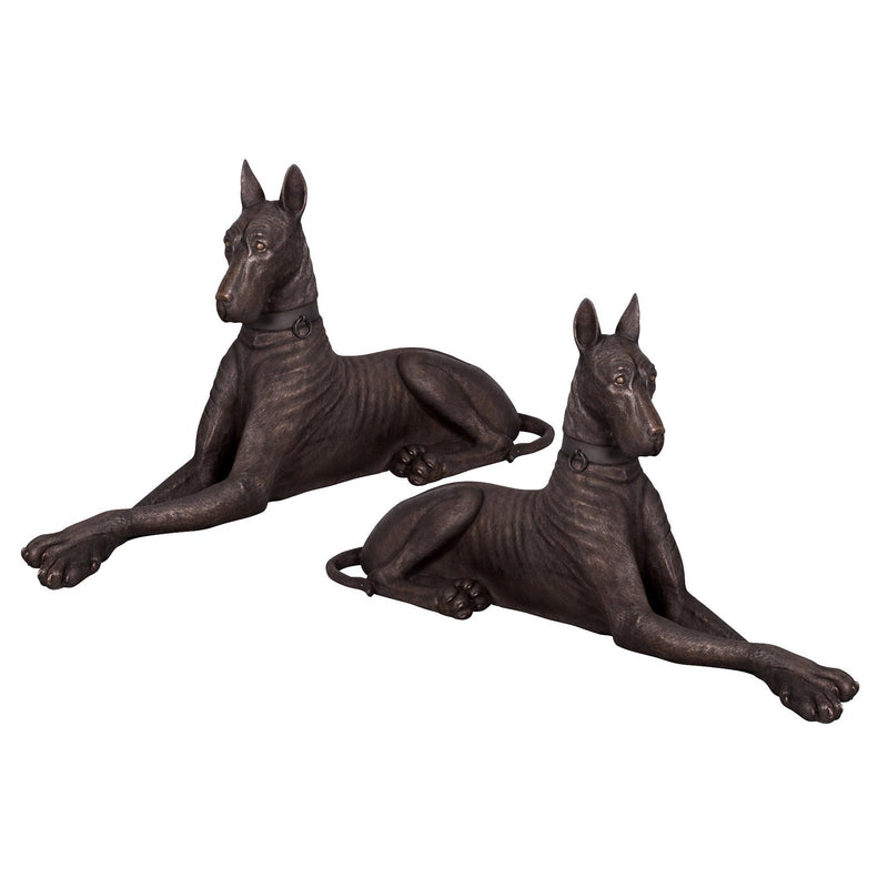 AFD Home Great Dane Faux Bronze Set of 2