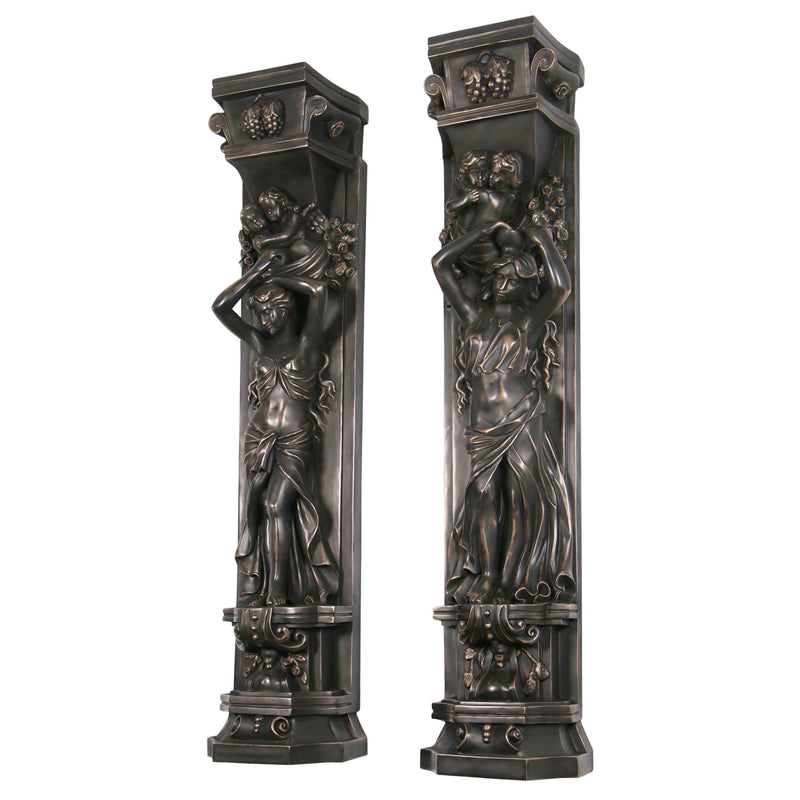 AFD Home Imperial Bronze Lady Pilaster Set of 2