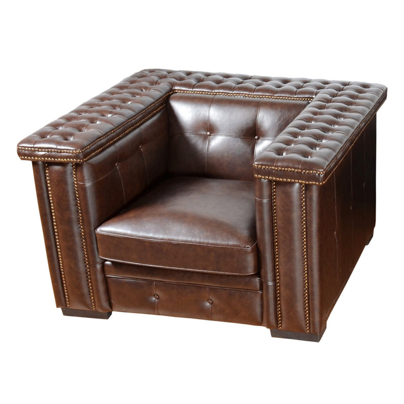 AFD Home Micro Leather Bench Chair