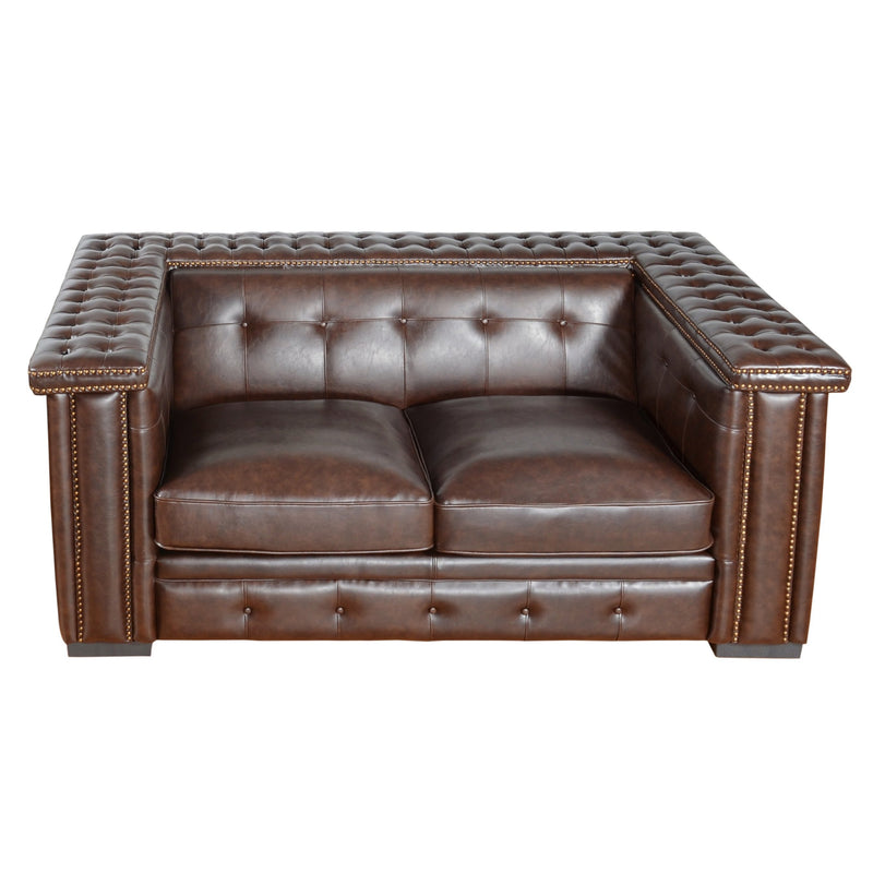 AFD Home Micro Leather Bench Loveseat