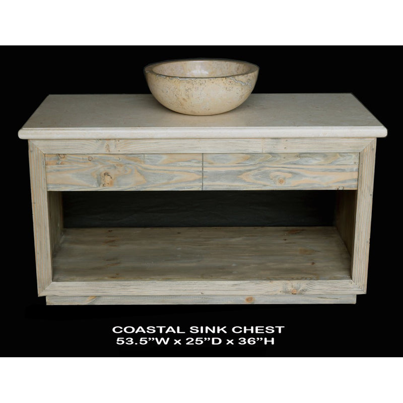 AFD Home Mid Century Rustic Bathroom Sink Vanity