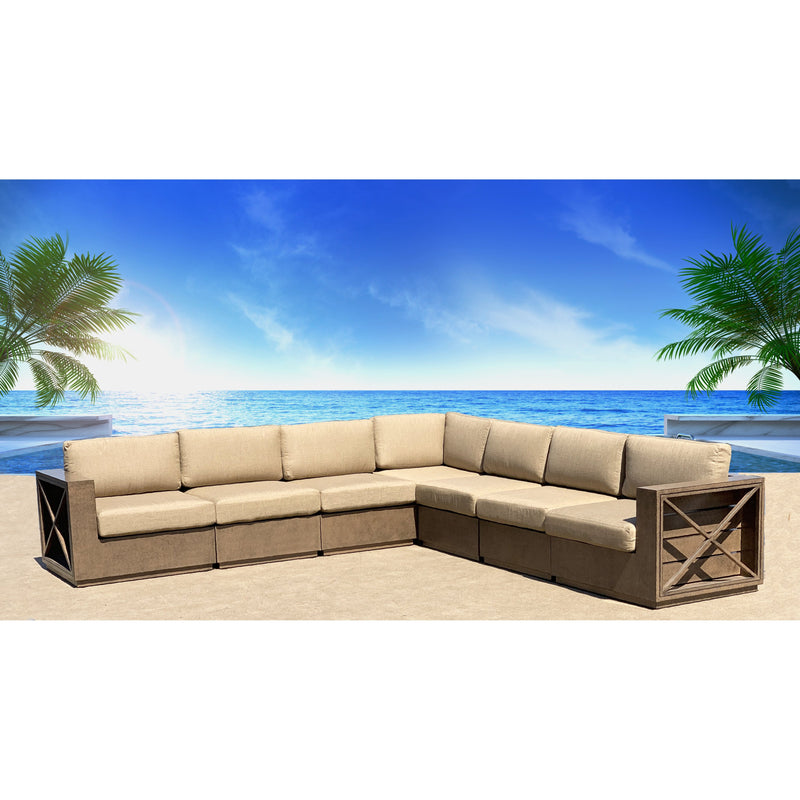 AFD Home Modern Rustic Sofa Sectional Grouping Set Of 7