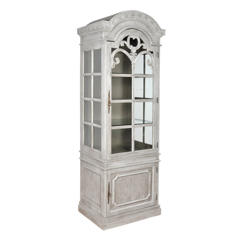 AFD Home Mystique Gray Georgian Curio Cabinet