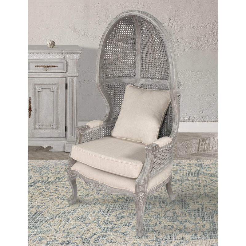 AFD Home Mystique Gray Mahogany Balloon Chair