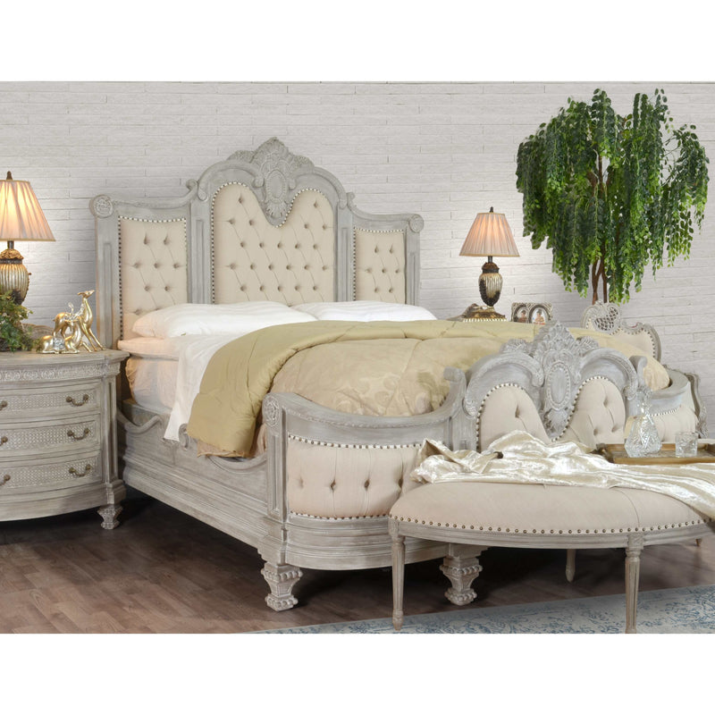 AFD Home Mystique Gray Mahogany Maison Royale Bed King