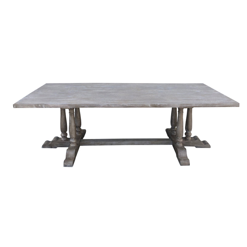 AFD Home Mystique Gray Mahogany New Port Dining Table