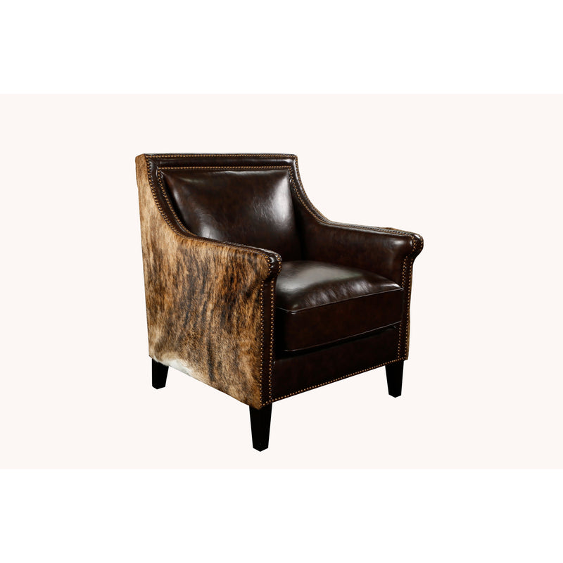 AFD Home Natural Hide Dark Micro Club Chair