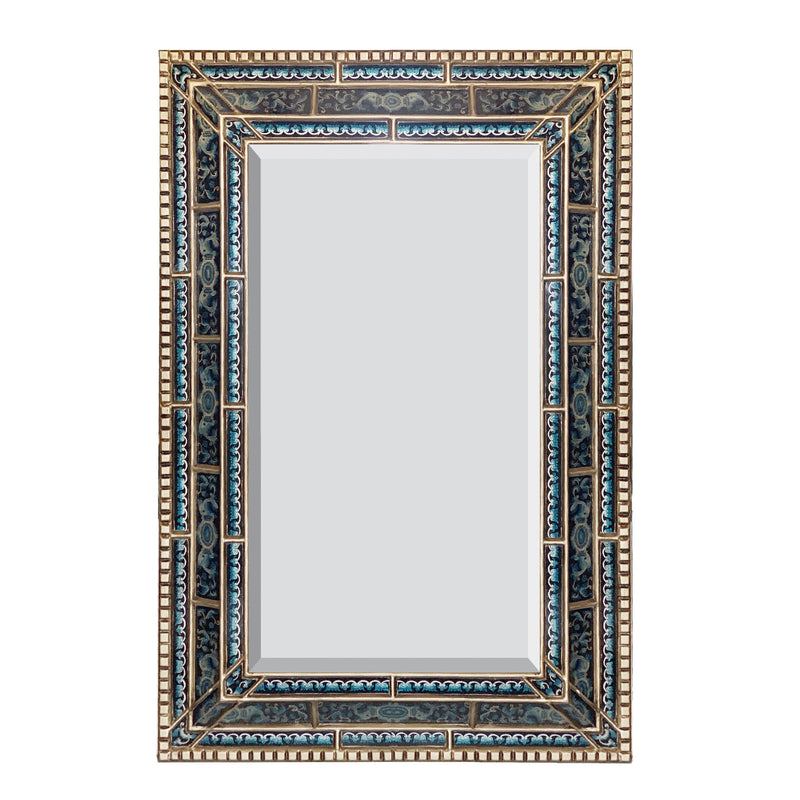 AFD Home Peruvian Painted Glass Argento Mirror