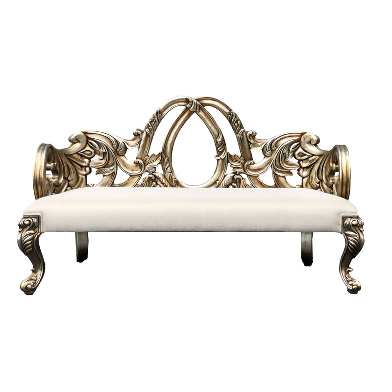 AFD Home Platine Heavy Carved Bench