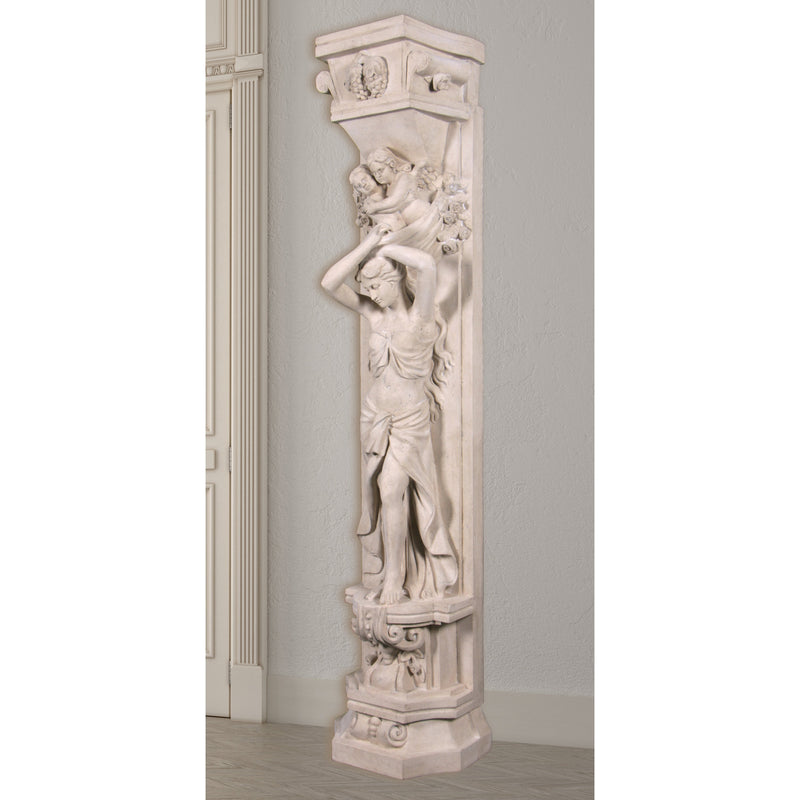 AFD Home Roman Girl Pilaster Stone Cast