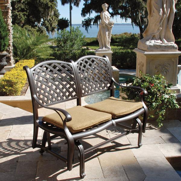 AFD Home Savannah Outdoor Aluminum Bench Glider