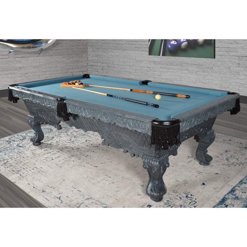 AFD Home Victorian Gray Carved Pool Table Professional Size L KIT