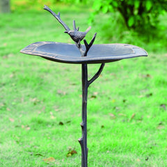 Bird & Twig Sundial Birdbath-Iron Home Concepts